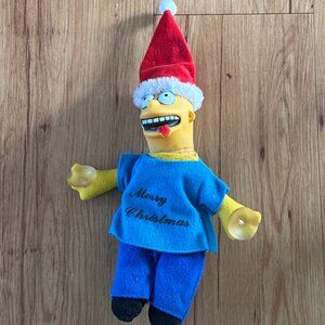 Rare Merry Christmas Bart Simpson Bootleg Window Cling Plush Doll